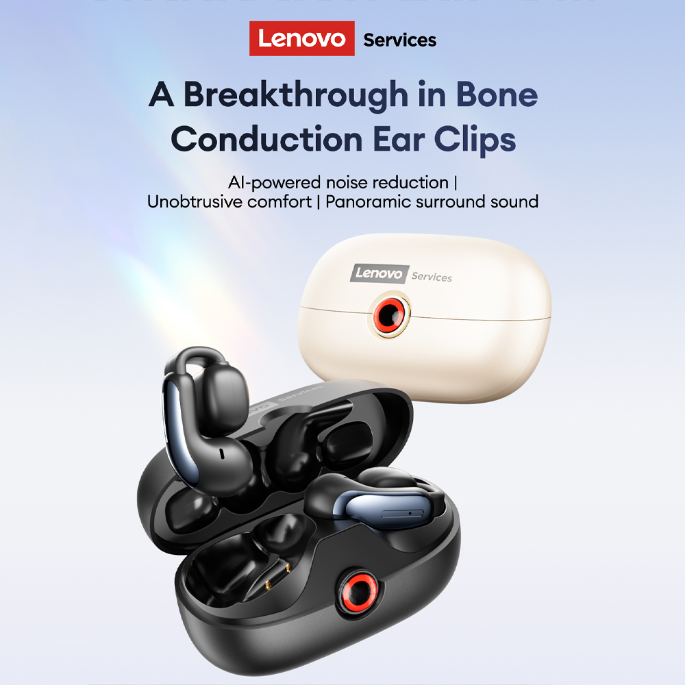 Headphones - เลอโนโว LES-108 หูฟังแบบหนีบหู TWS ไร้สาย บลูทูธ