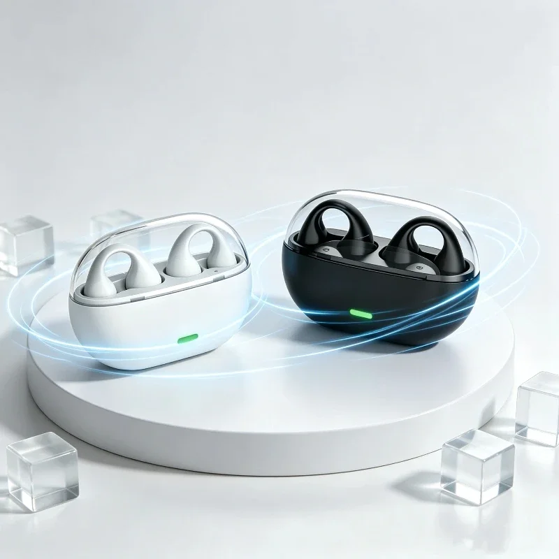 Open Ear Air Conduction Headphones - หูฟังบลูทูธ 5.3 ไร้สาย แบบคล้องหู พร้อมระบบตัดเสียงรบกวน คุณภาพเสียง