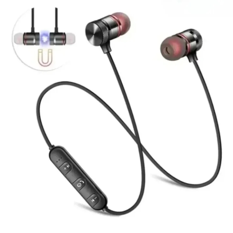 Magnetic Neckband Sports Earphones - หูฟังบลูทูธแบบคล้องคอ 1-4 ชิ้น แบบอินเอียร์ แม่เหล็ก 4.2