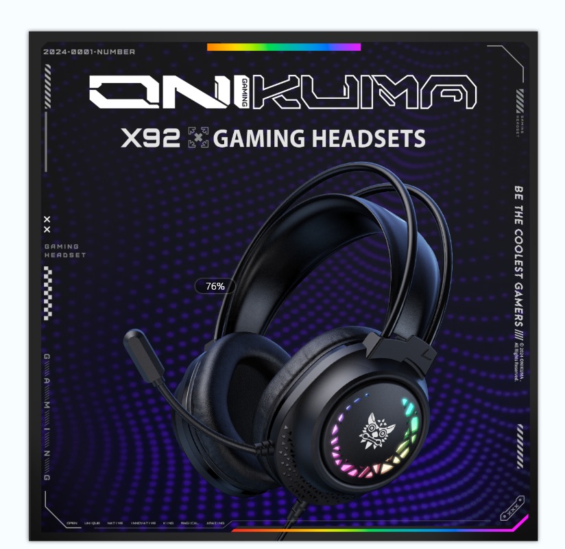 Gaming Headset With Mic Rgb - หูฟังเกมมิ่งแบบมีสาย ONIKUMA X92 RGB ไดรเวอร์ 50