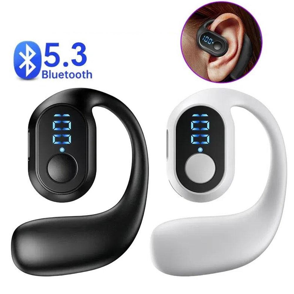 Open Ear Air Conduction Headphones - หูฟังแบบเปิดหู ระบบส่งเสียงผ่านอากาศ ไร้สาย บลูทูธ แบบคลิปหนีบหูข้างเดียว เสียงสเตอริโอแบบ