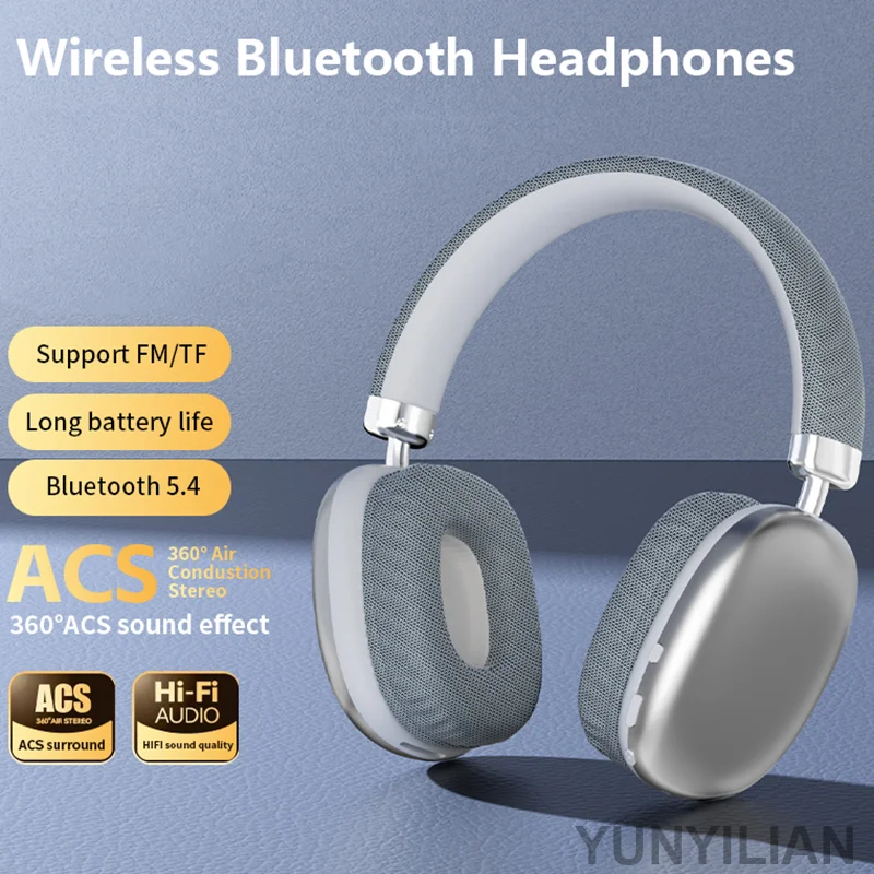 Anc Wireless Over Ear Headphones - 2026 ใหม่แอร์แม็กซ์บลูทูธหูฟังแบบครอบหูเมมโมรี่โฟมชุดหูฟังสเตอริโอไร้สายสำหรับเล่นเกมสำหรับไอโฟน เสี่ยวมี่