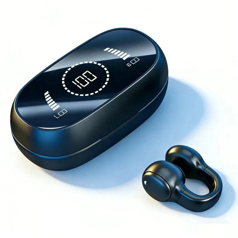Bone Conduction Running Headphones - หูฟังบลูทูธไร้สายแบบ Bone Conduction TWS สเตอริโอสำหรับกีฬา พร้อมไมโครโฟนตัดเสียงรบกวน