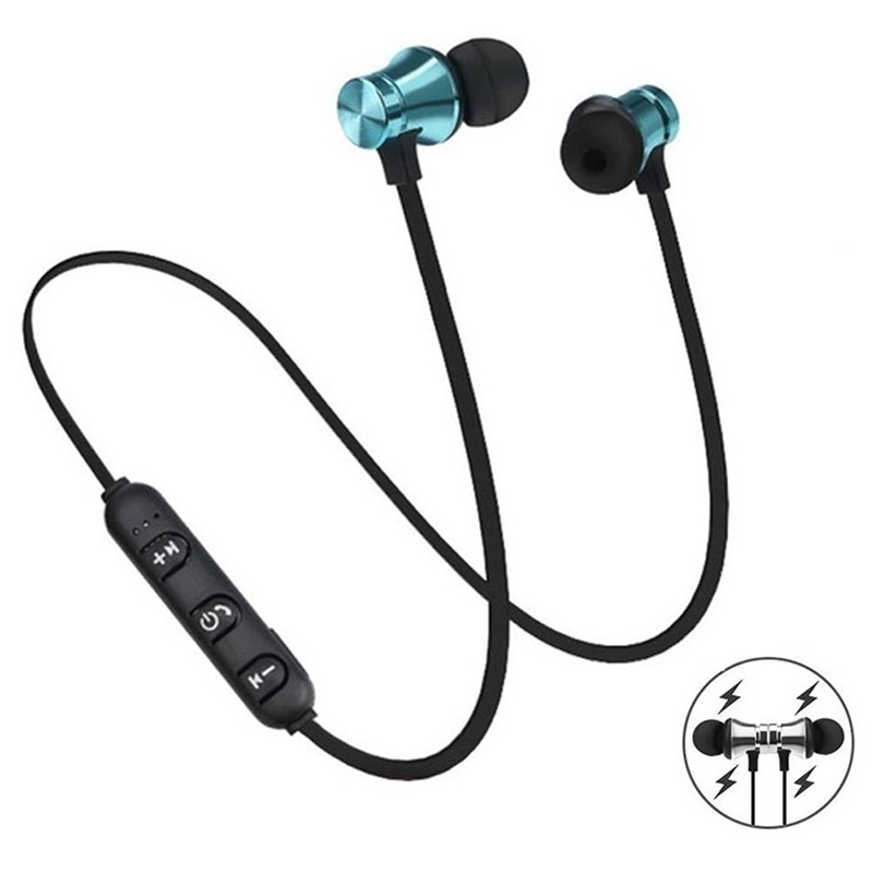 Magnetic Neckband Sports Earphones - หูฟังชนิดใส่ในหูแบบคล้องคอการดูดซับแม่เหล็กไร้สายบลูทูธชุดหูฟังกีฬาหูฟังสำหรับเล่นเกมพร้อมไมโครโฟน HD สำหรับไอโฟน เสี่ยวมี่