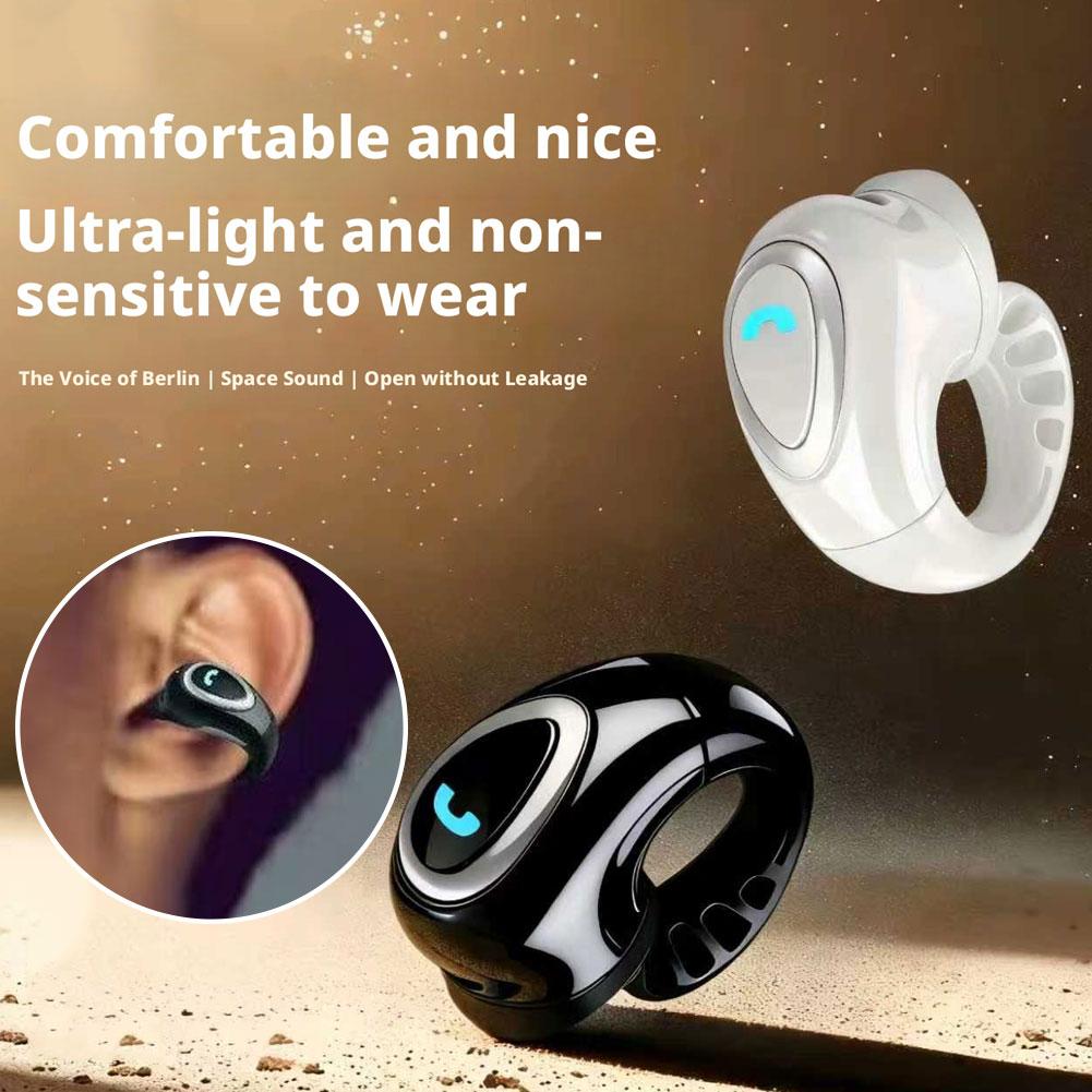 Open Ear Air Conduction Headphones - หูฟังบลูทูธไร้สายแบบหนีบหู หูฟังแบบเปิดหู ระบบส่งเสียงผ่านอากาศ หูฟังแบบหนีบหู เสียงสเตอริโอคุณภาพสูง