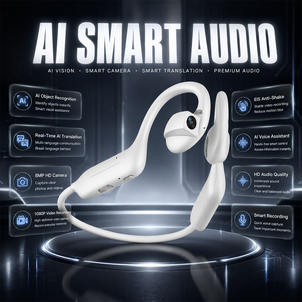 Headphones - หูฟังบลูทูธ UHD 1080P รุ่นใหม่ พร้อมกล้อง 800W