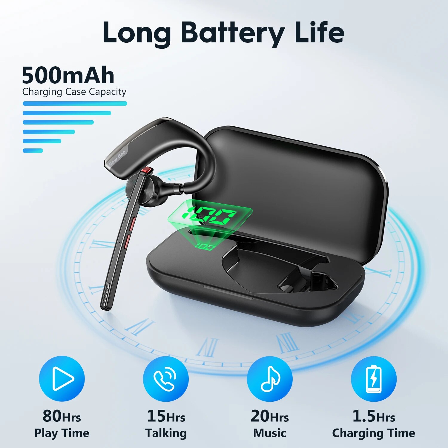 ใหม่หูฟังบลูทูธ5.2ไร้สายพร้อมไ - Open Ear Air Conduction Headphones บทวิจารณ์และราคา