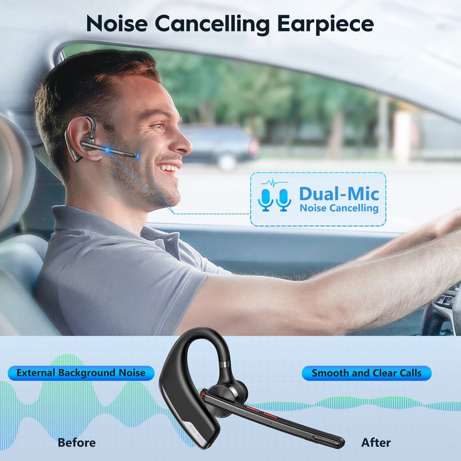 ใหม่หูฟังบลูทูธ5.2ไร้สายพร้อมไ - Open Ear Air Conduction Headphones บทวิจารณ์และราคา