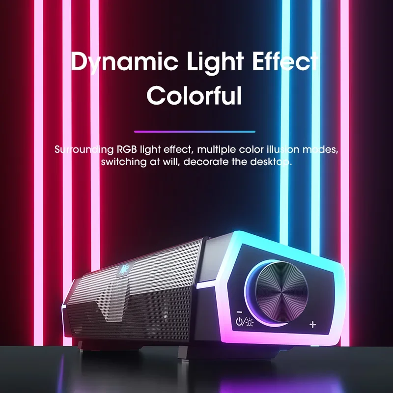 ลำโพงสเตอริโอ4D ซาวด์บาร์พีซีล - Rgb Computer Soundbar For Pc บทวิจารณ์และราคา