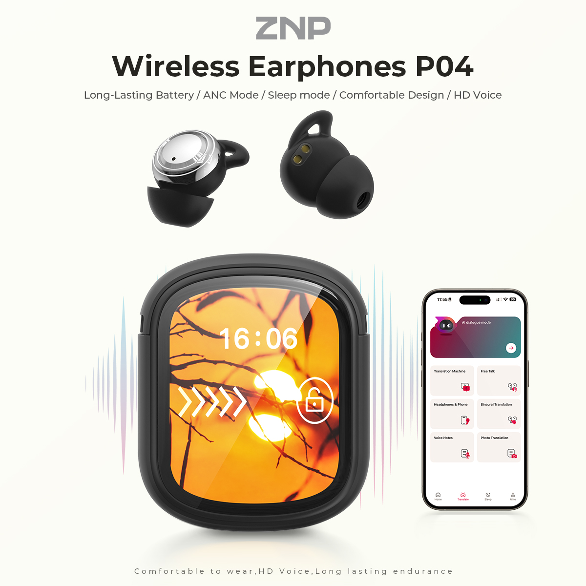 หูฟังช่วยการนอนหลับ ZNP P04 พร - Headphones บทวิจารณ์และราคา