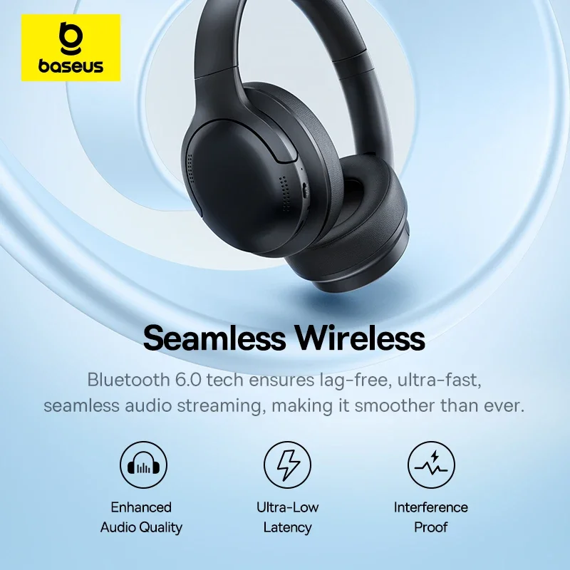 หูฟังไร้สาย Baseus BH1 Lite บล - Anc Wireless Over Ear Headphones บทวิจารณ์และราคา