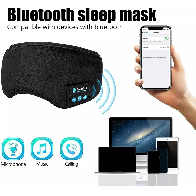 หน้ากากปิดตา 3 มิติ พร้อมหูฟัง - Sleep Mask Headphones Bluetooth บทวิจารณ์และราคา