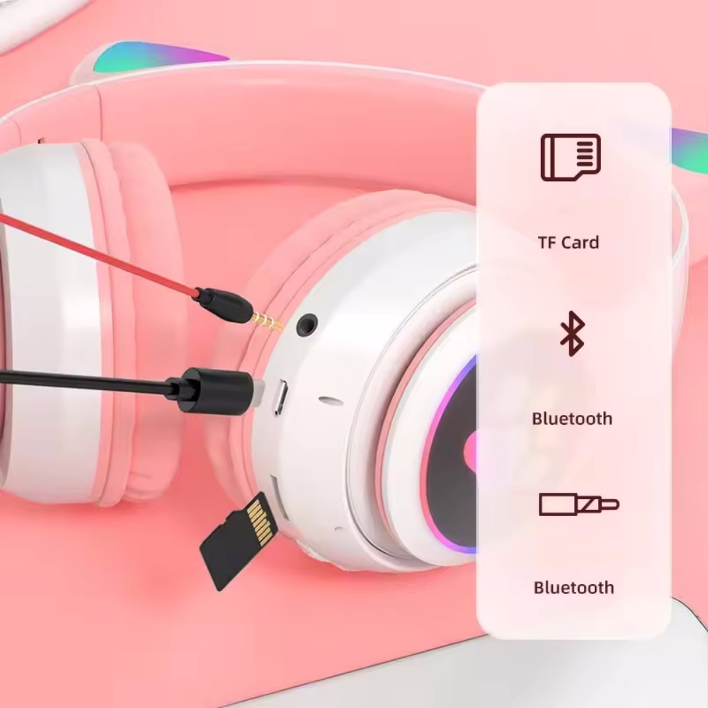 ชุดหูฟังที่รองรับบลูทูธหูแมวน่ - Cat Ear Bluetooth Headset Led บทวิจารณ์และราคา