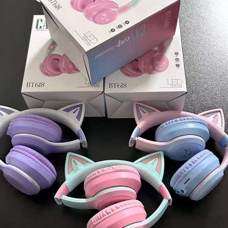 หูฟังบลูทูธไร้สาย T28, หูฟังแบ - Cat Ear Bluetooth Headset Led บทวิจารณ์และราคา
