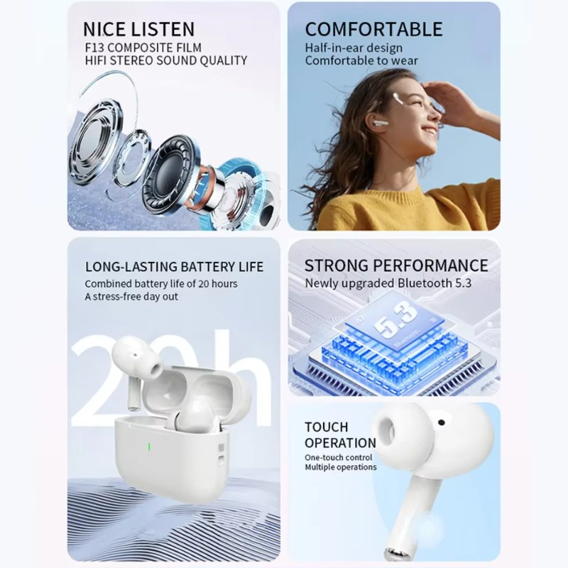 หูฟังบลูทูธ A5 TWS เสียงไฮไฟ ห - Tws Earbuds Bluetooth 5.3 บทวิจารณ์และราคา
