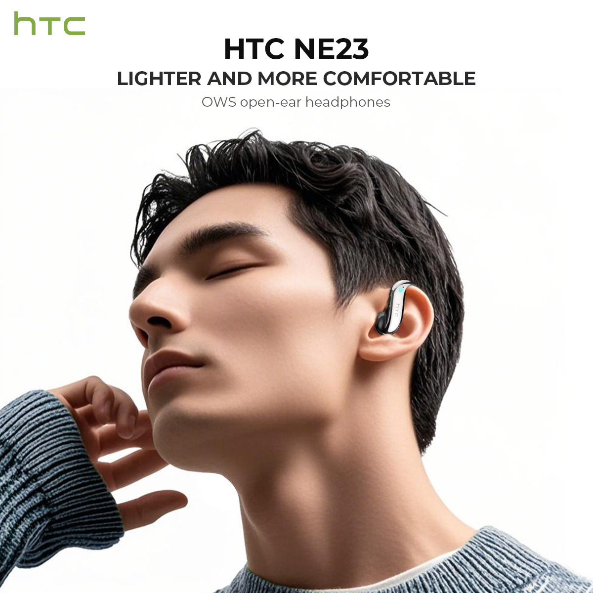 หูฟังบลูทูธแบบเปิดหู HTC เล่นไ - Headphones บทวิจารณ์และราคา