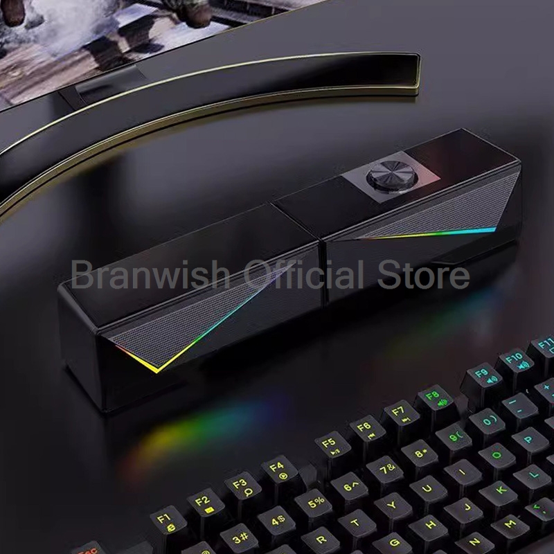 RGB Gaming Soundbar พร้อมการออ - Rgb Computer Soundbar For Pc บทวิจารณ์และราคา