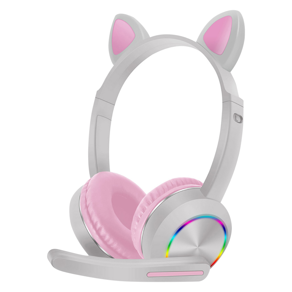 หูฟังออกกำลังสเตอริโอพับได้สำห - Cat Ear Bluetooth Headset Led บทวิจารณ์และราคา