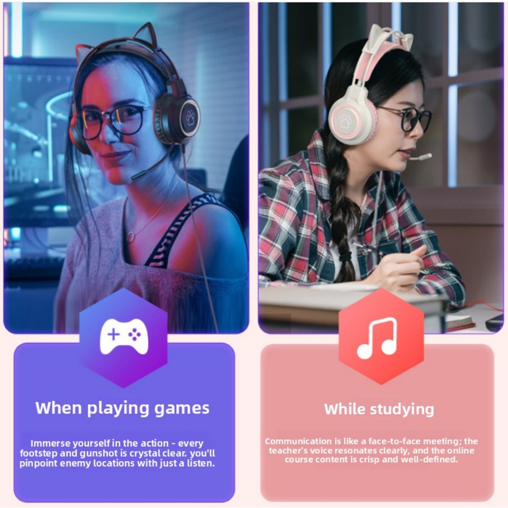 หูฟังเกมมิ่ง RGB พร้อมไมโครโฟน - Gaming Headset With Mic Rgb บทวิจารณ์และราคา