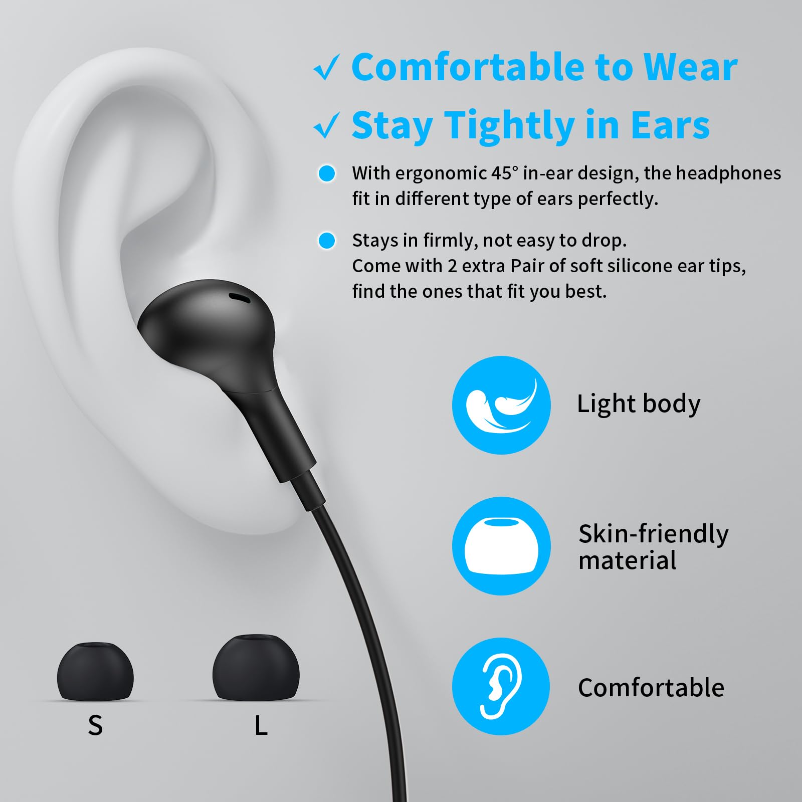 หูฟัง USB C สำหรับ Samsung Gal - Type C Wired Earphones With Mic บทวิจารณ์และราคา